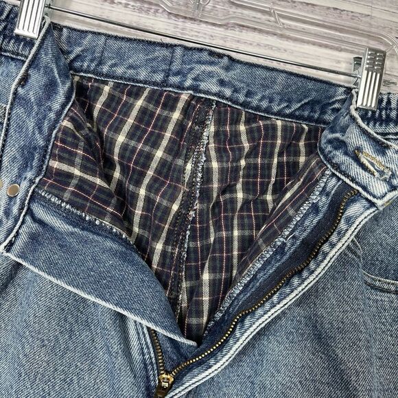 Vintage LL Bean Mens 34x32 Double L Classic Fit Flannel Lined Denim Jeans - Picture 6 of 16